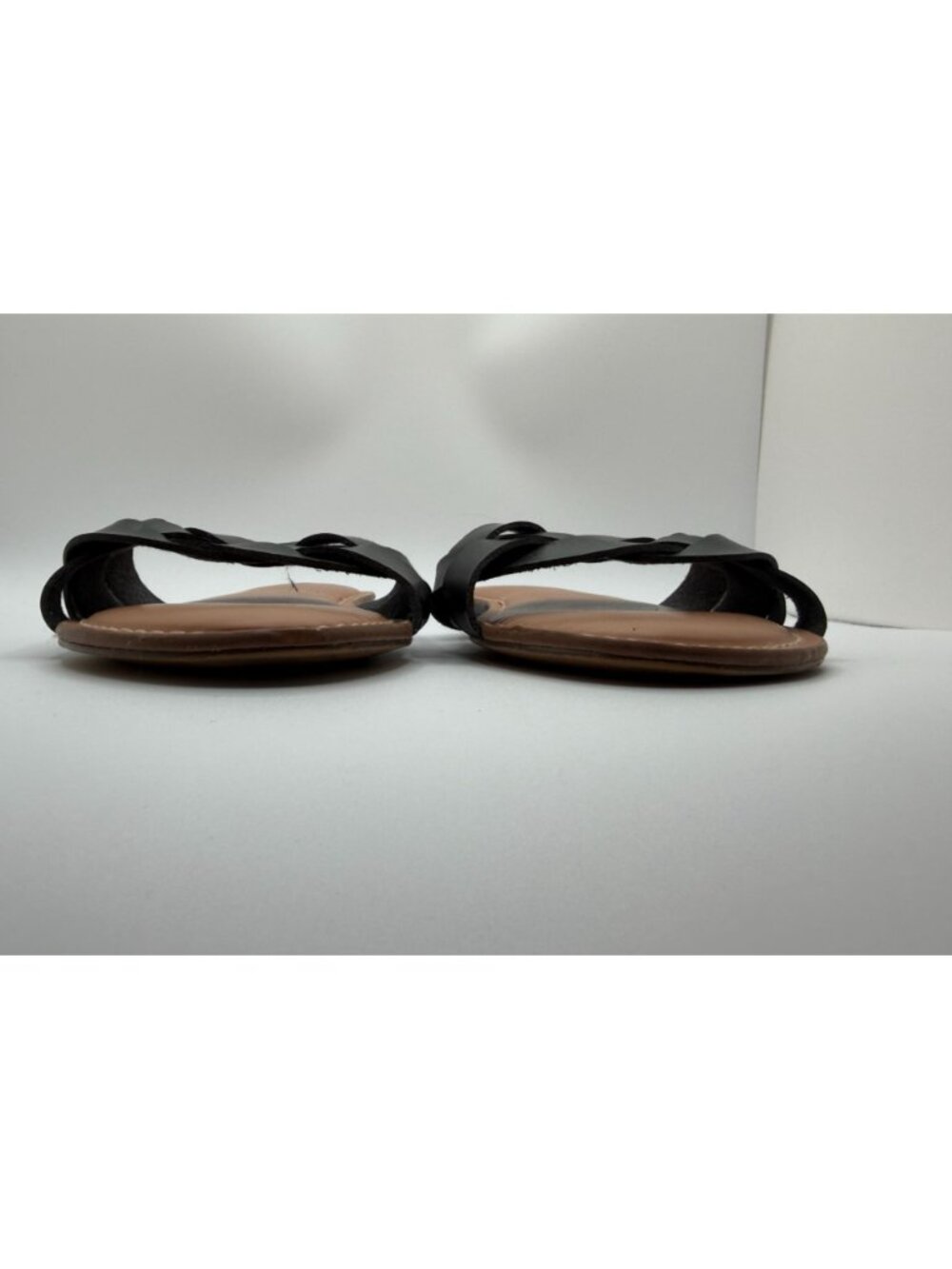 Torrid Black Woven Slide Sandals Women Size 8.5W Faux Leather Open Toe Shoes - Picture 6 of 14